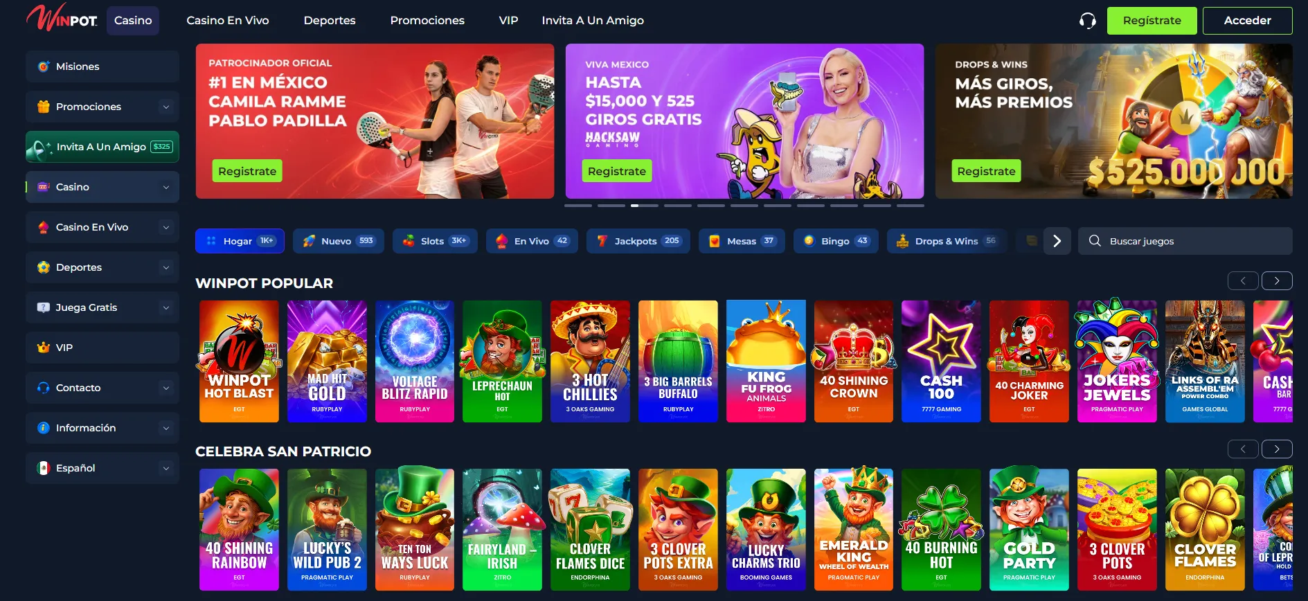 Top de mejores casinos en línea en México